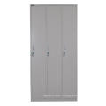 horizontal 3 door steel staff bedroom wardrobe locker